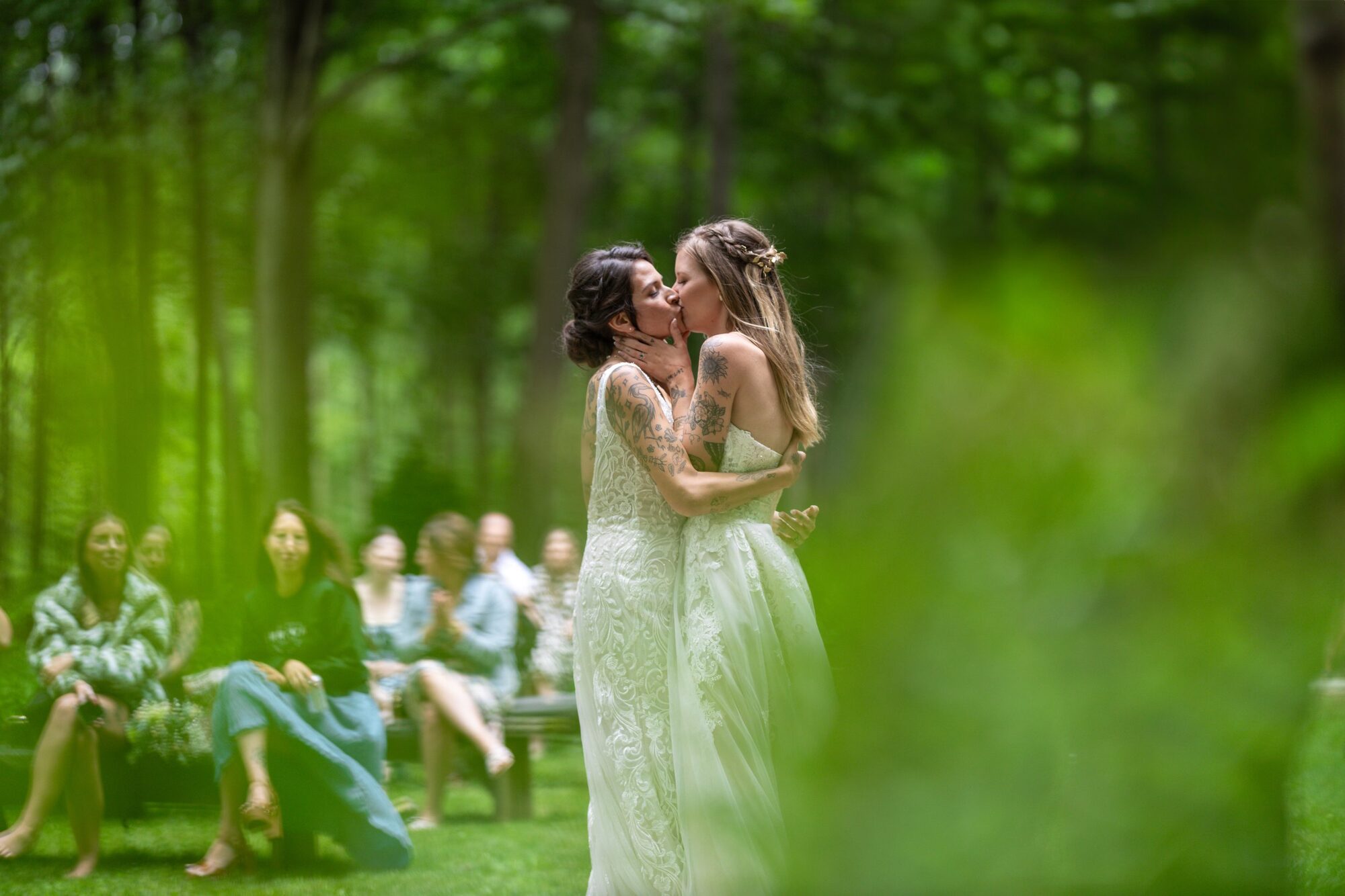 Quiet moment between newlyweds during documentary wedding coverage